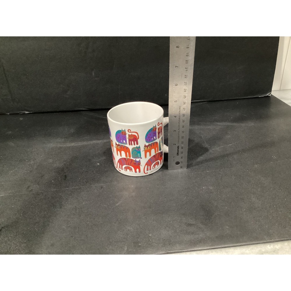 Laurel Burch Ceramic Coffee Cups Mugs-Fantastic Felines 1988